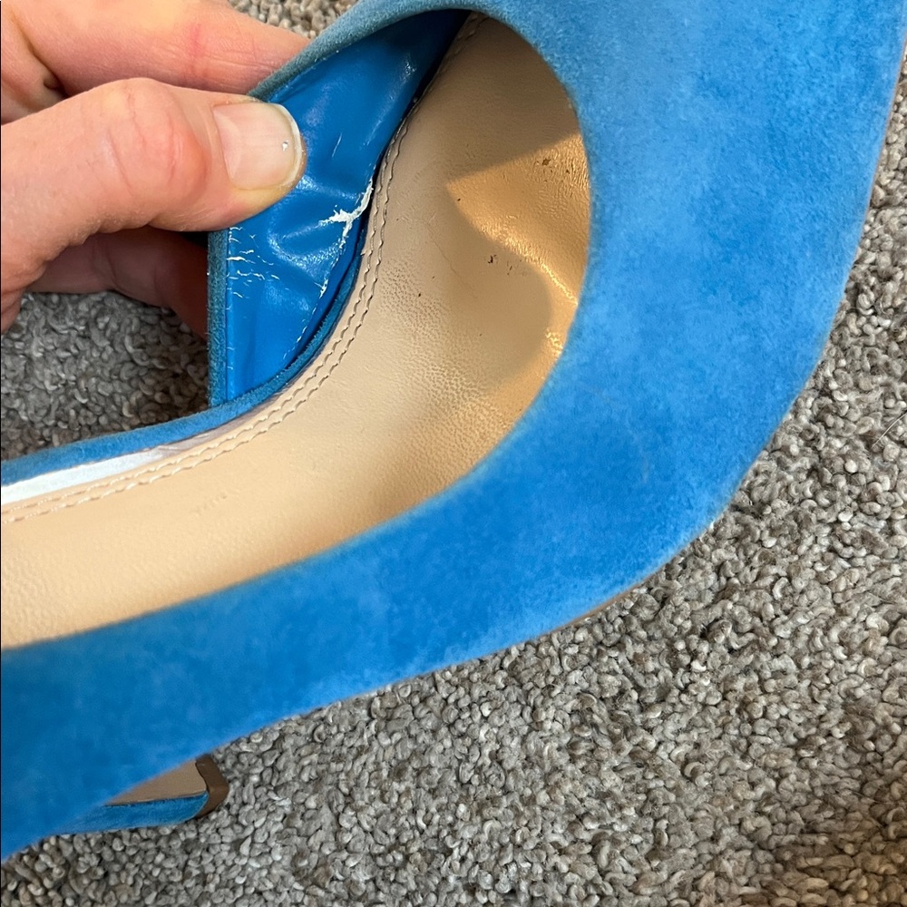 BCBG Paris French Blue Suede pumps LOVE THIS COLOR!!! Sz 9.5 - Picture 8 of 11